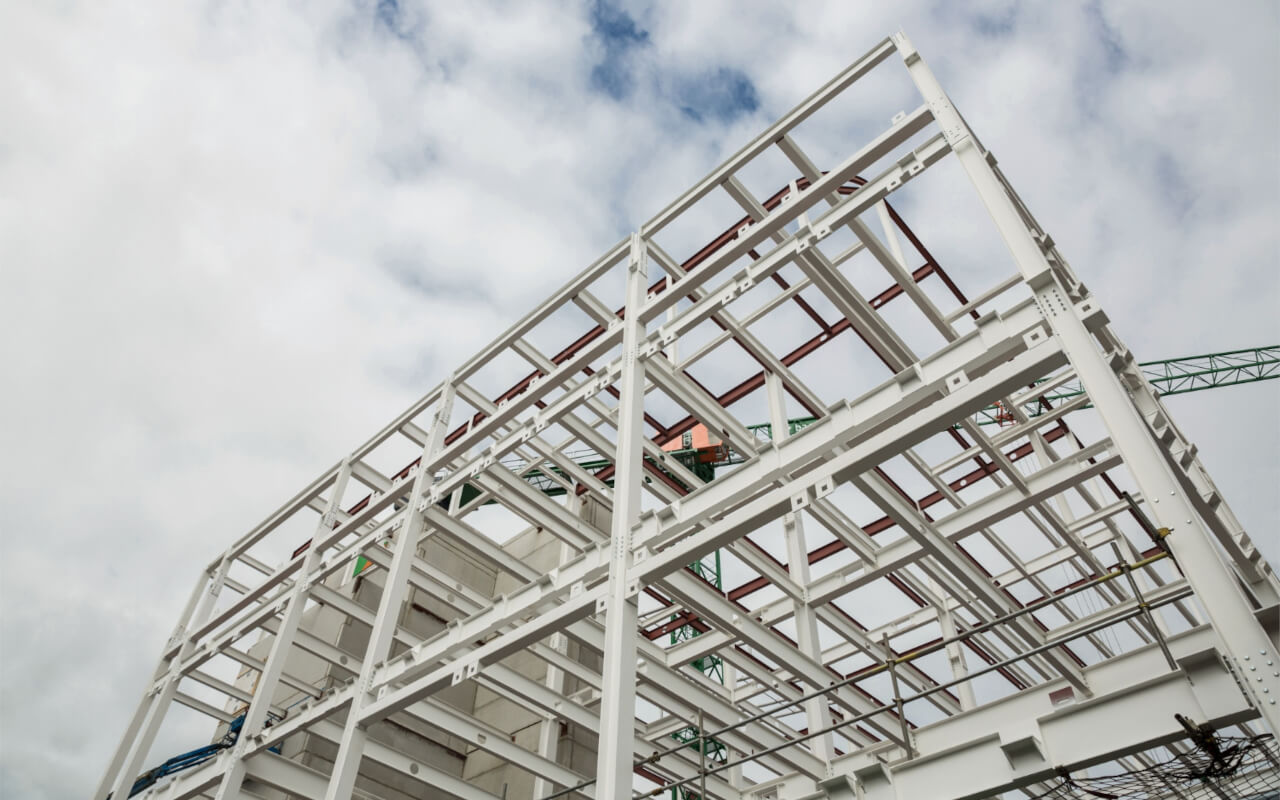 Estrutura metálica de edifício